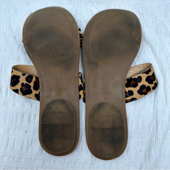 J. Crew Factory Double Strap Animal Print Sandals- Size 8 - Picture 13 of 13
